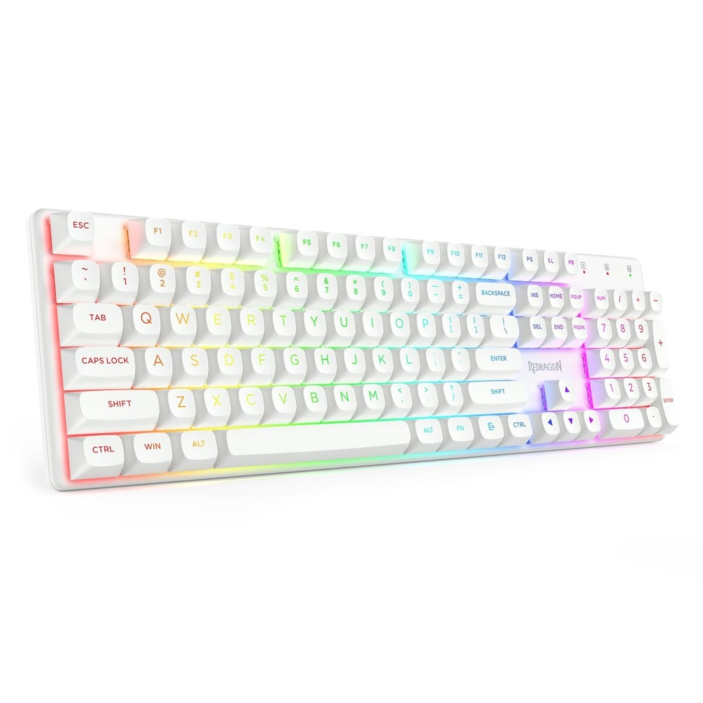 Redragon Flare Pro K710W-RGB Wireless Mechanical Gaming Keyboard White Blue